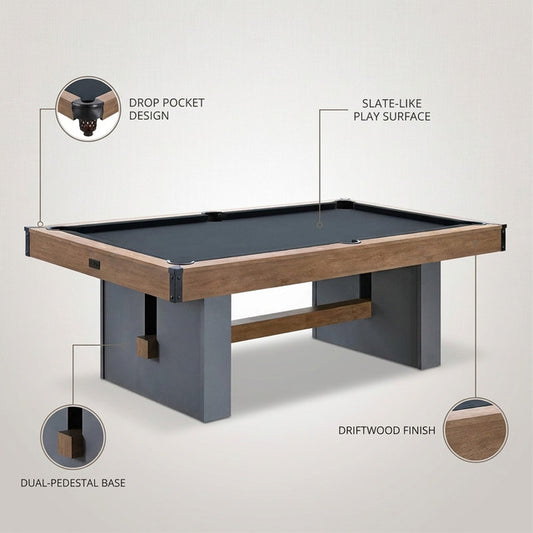 7 Ft. Urban Drop Pocket Pool Table, Perfect for Game Rooms — Lifestyle